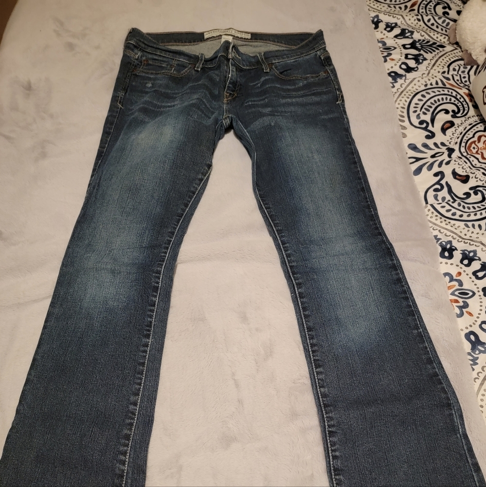 Abercrombie & Fitch dark blue jeans Y2K